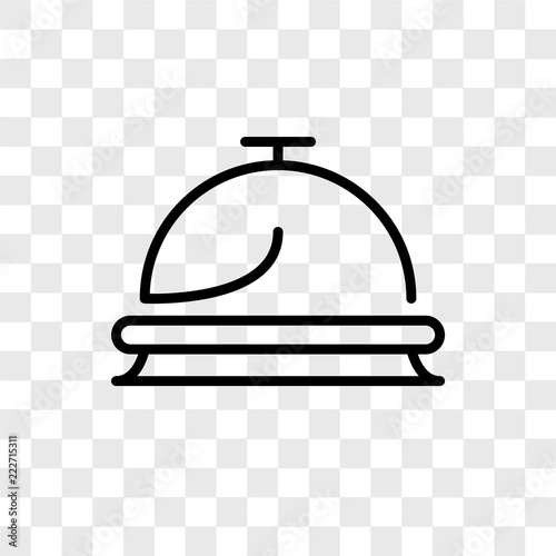 reception icons isolated on transparent background. Modern and editable reception icon. Simple icon vector illustration.