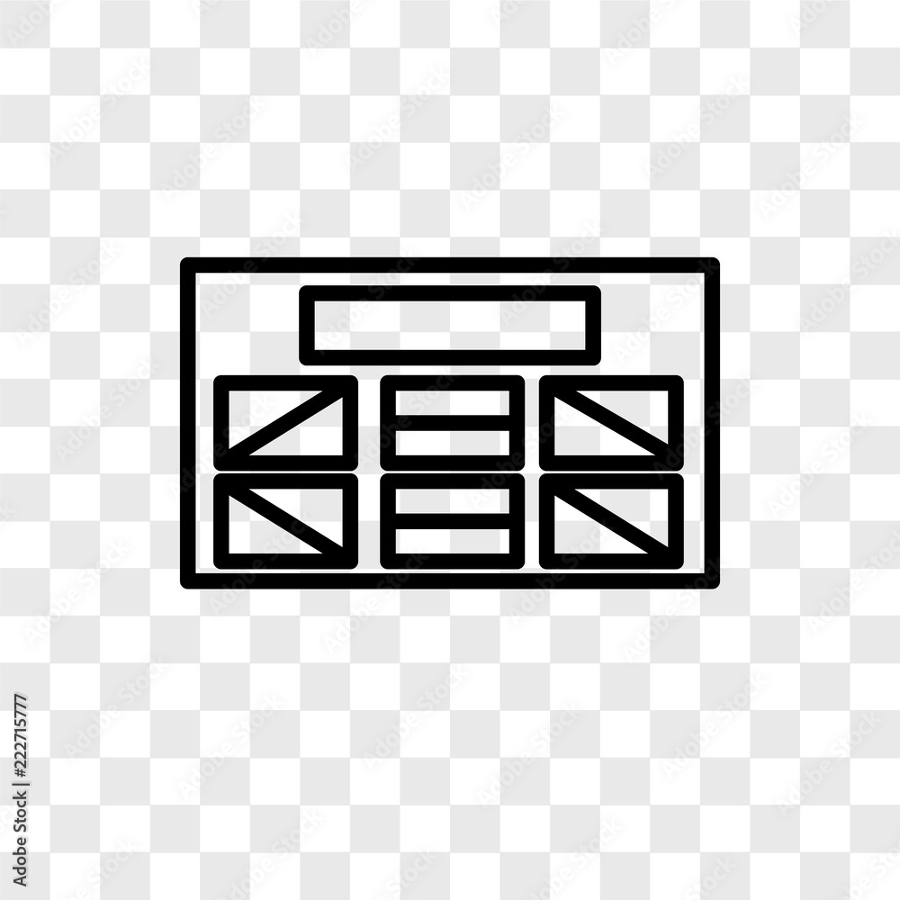 wireframe icons isolated on transparent background. Modern and editable ...