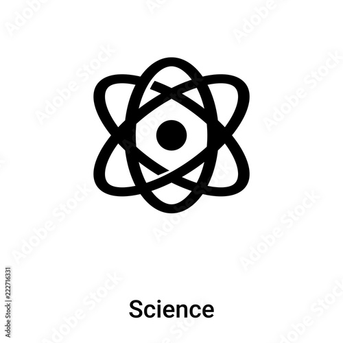 Science icon vector isolated on white background, logo concept of Science sign on transparent background, black filled symbol