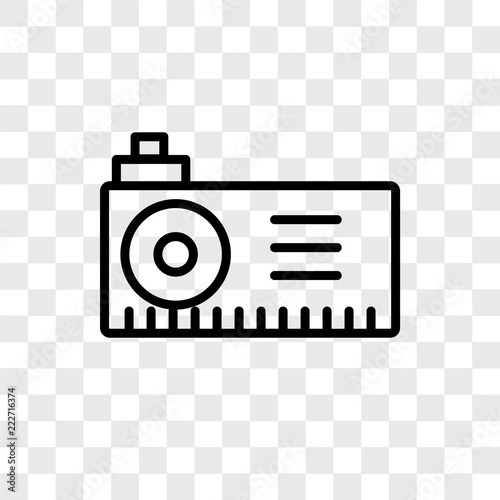 projector icons isolated on transparent background. Modern and editable projector icon. Simple icon vector illustration.