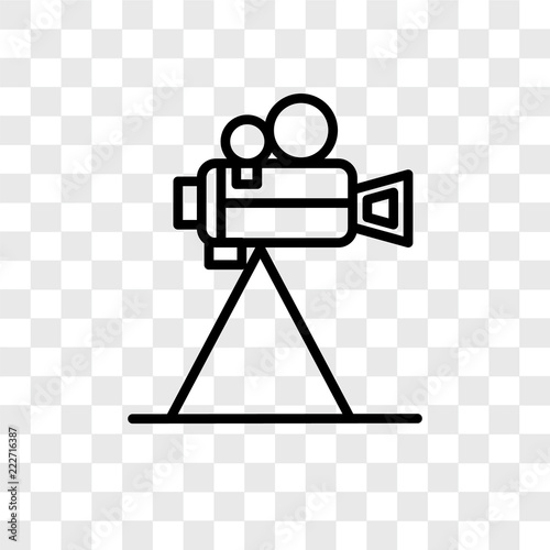 video camera icons isolated on transparent background. Modern and editable video camera icon. Simple icon vector illustration.