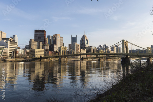 Downtown river waterfront a...
