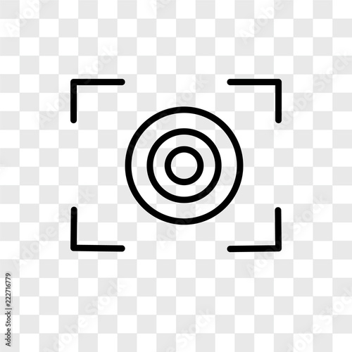 focus icons isolated on transparent background. Modern and editable focus icon. Simple icon vector illustration.