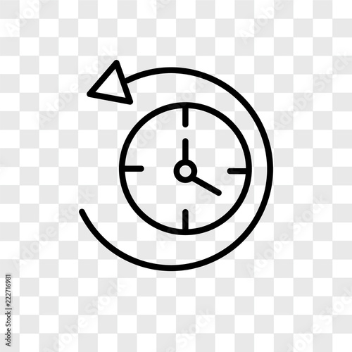 anti clockwise icons isolated on transparent background. Modern and editable anti clockwise icon. Simple icon vector illustration.