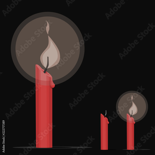 Isolated candle on transparent background