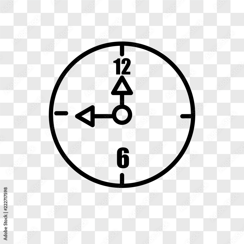 alarm clock icons isolated on transparent background. Modern and