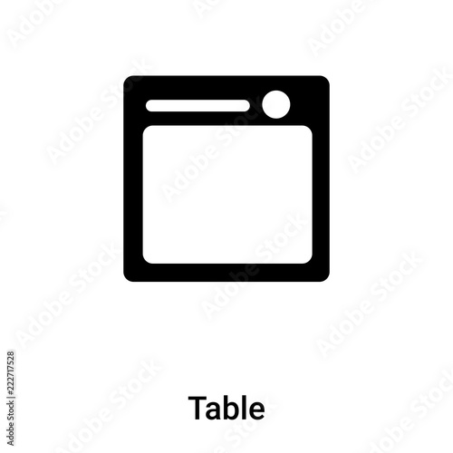 Free Download Table icon vector isolated on white background, logo concept of Table sign on transparent background, black filled symbol - GFXLoad