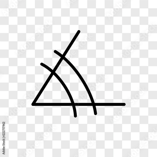 angle icons isolated on transparent background. Modern and editable angle icon. Simple icon vector illustration.