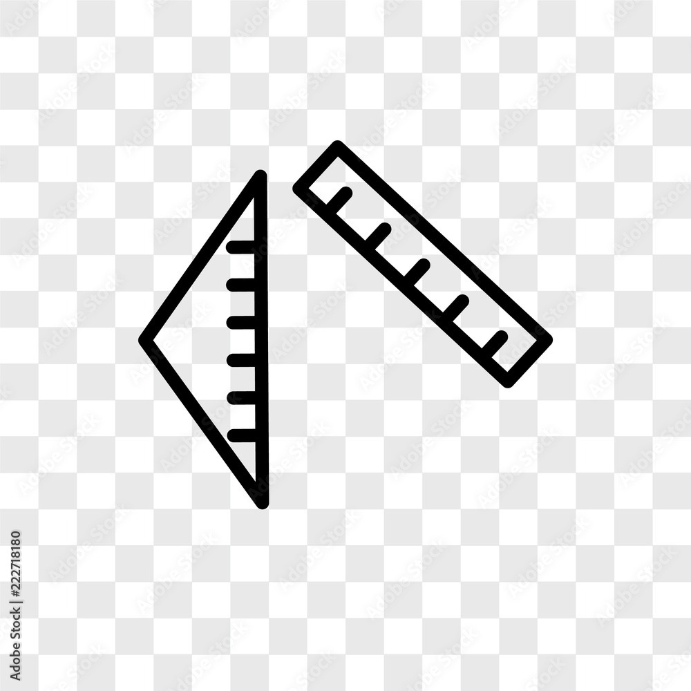ruler icons isolated on transparent background. Modern and editable ...