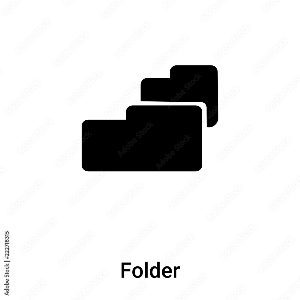 Folder icon vector isolated on white background, logo concept of Folder sign on transparent background, black filled symbol