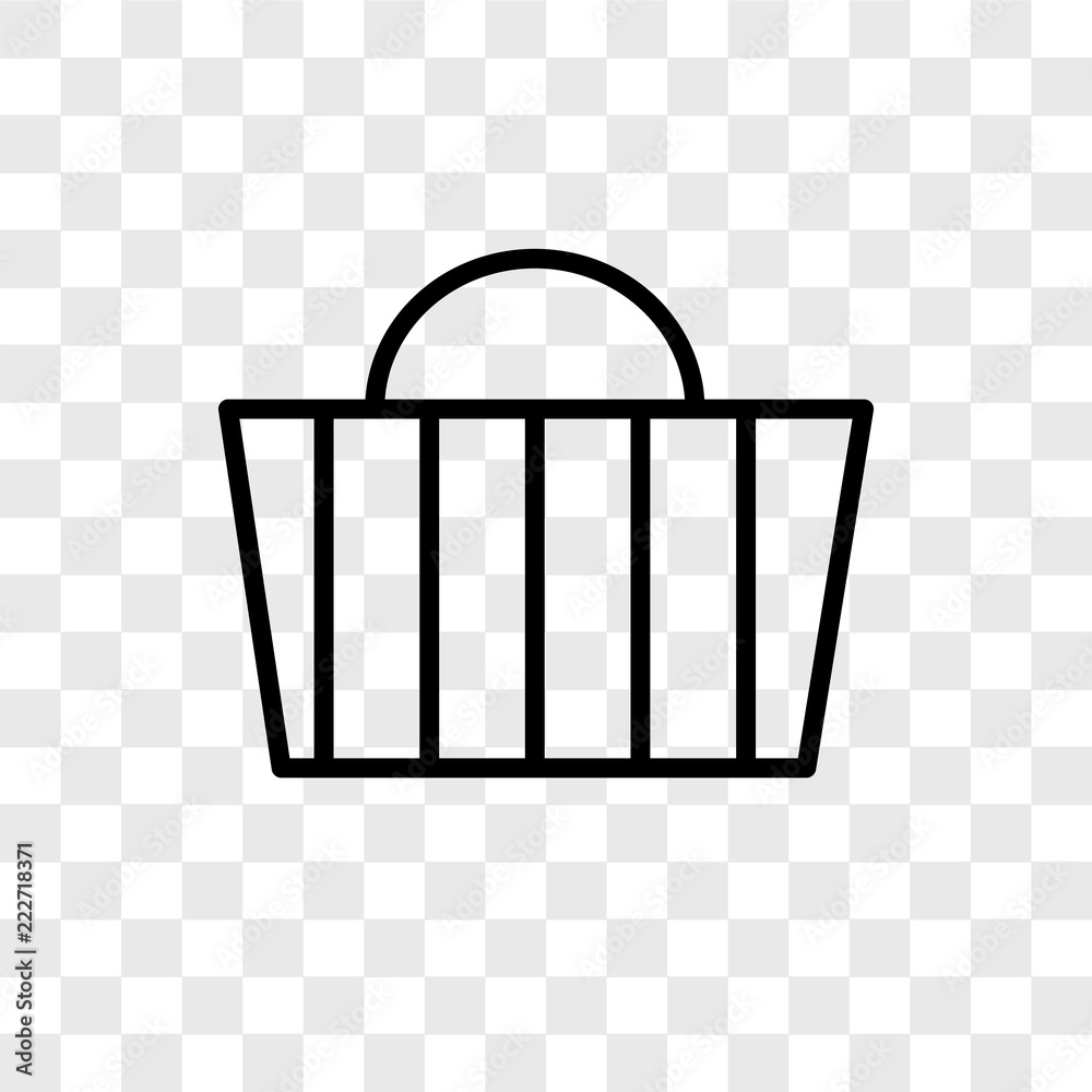 Vecteur Stock basket icons isolated on transparent background. Modern and  editable basket icon. Simple icon vector illustration. | Adobe Stock