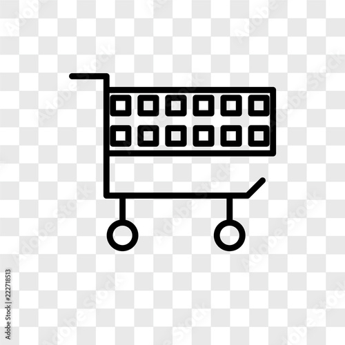 cart icons isolated on transparent background. Modern and editable cart icon. Simple icon vector illustration.