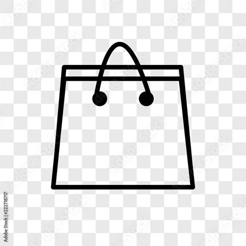 paper bag icons isolated on transparent background. Modern and editable paper bag icon. Simple icon vector illustration.