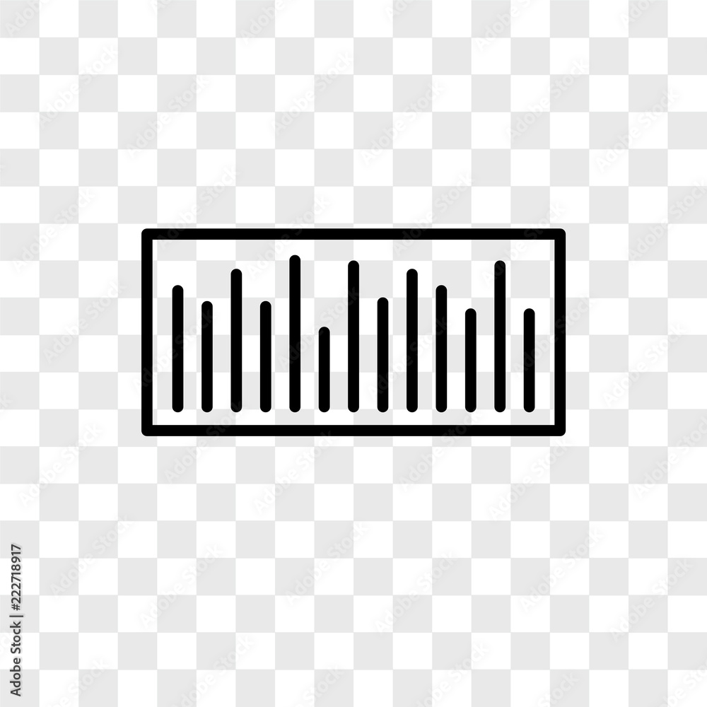 bar code icons isolated on transparent background. Modern and editable bar code icon. Simple icon vector illustration.