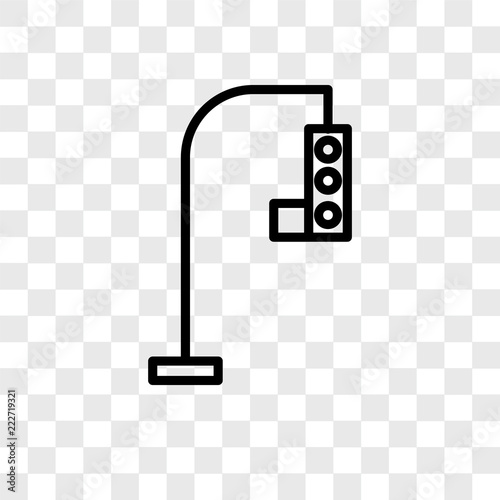 traffic light icons isolated on transparent background. Modern and editable traffic light icon. Simple icon vector illustration.