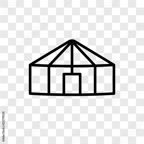 yurt icons isolated on transparent background. Modern and editable yurt icon. Simple icon vector illustration.