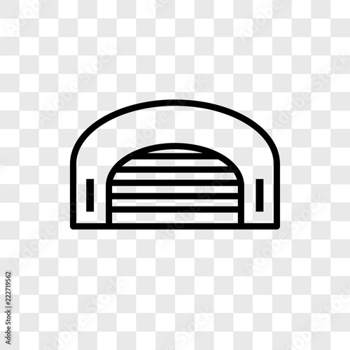 hangar icons isolated on transparent background. Modern and editable hangar icon. Simple icon vector illustration.