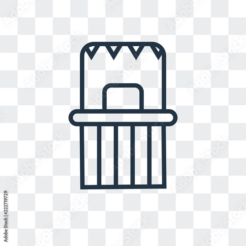 ticket office icon isolated on transparent background. Modern and editable ticket office icon. Simple icons vector illustration.