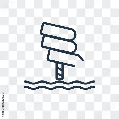 waterpark icon isolated on transparent background. Modern and editable waterpark icon. Simple icons vector illustration.