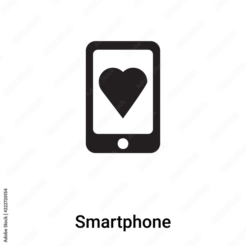 Smartphone icon vector isolated on white background, logo concept of Smartphone sign on transparent background, black filled symbol Smartphone icon vector isolated on white background, logo concept of Smartphone sign on transparent background, black filled symbol