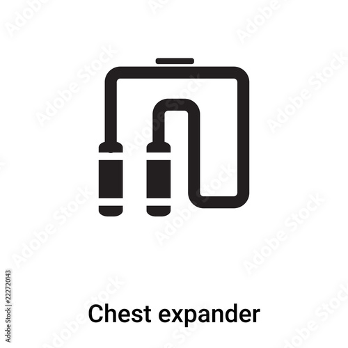 Chest expander icon vector isolated on white background, logo concept of Chest expander sign on transparent background, black filled symbol