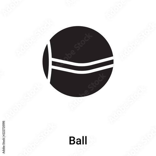 Ball icon vector isolated on white background, logo concept of Ball sign on transparent background, black filled symbol
