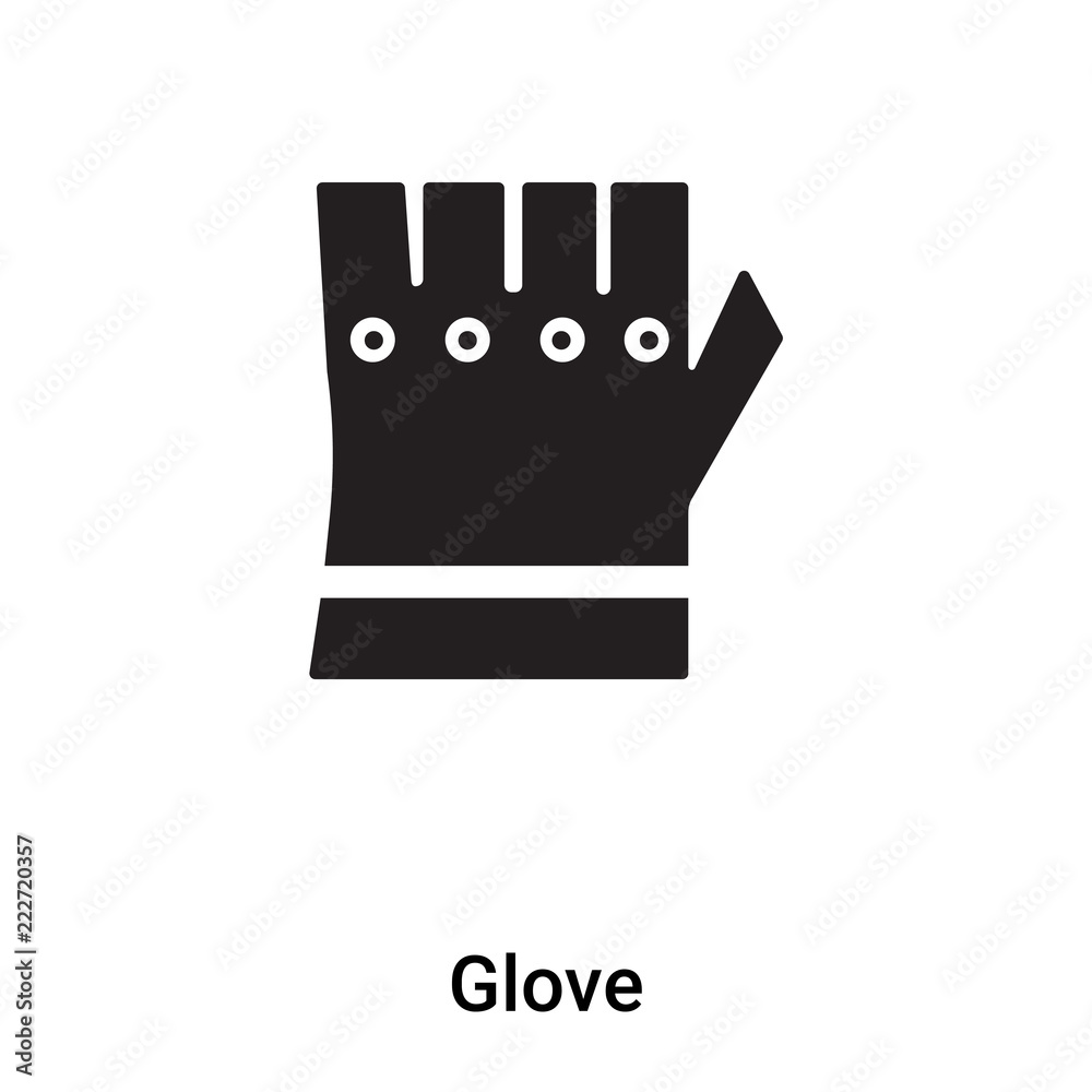 Glove icon vector isolated on white background, logo concept of Glove sign on transparent background, black filled symbol Glove icon vector isolated on white background, logo concept of Glove sign on transparent background, black filled symbol