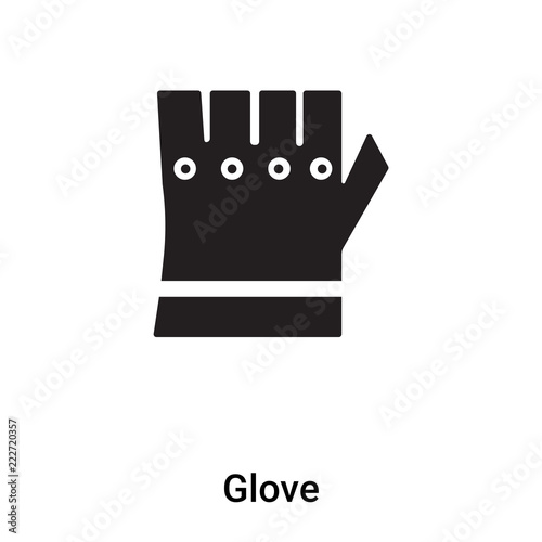 Glove icon vector isolated on white background, logo concept of Glove sign on transparent background, black filled symbol