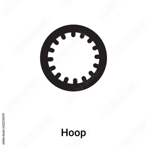 Hoop icon vector isolated on white background, logo concept of Hoop sign on transparent background, black filled symbol