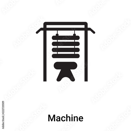 Machine icon vector isolated on white background, logo concept of Machine sign on transparent background, black filled symbol
