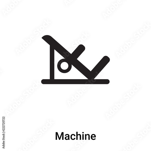 Machine icon vector isolated on white background, logo concept of Machine sign on transparent background, black filled symbol