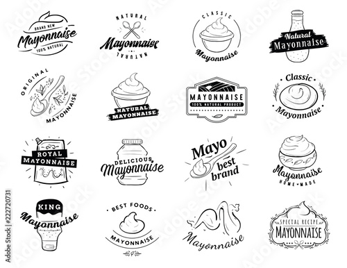 Mayonnaise typography vector.