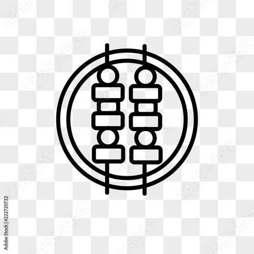 brochette icon isolated on transparent background. Modern and editable brochette icon. Simple icons vector illustration.