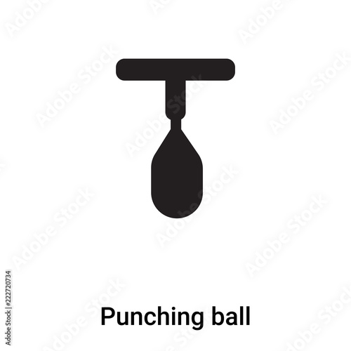 Punching ball icon vector isolated on white background, logo concept of Punching ball sign on transparent background, black filled symbol