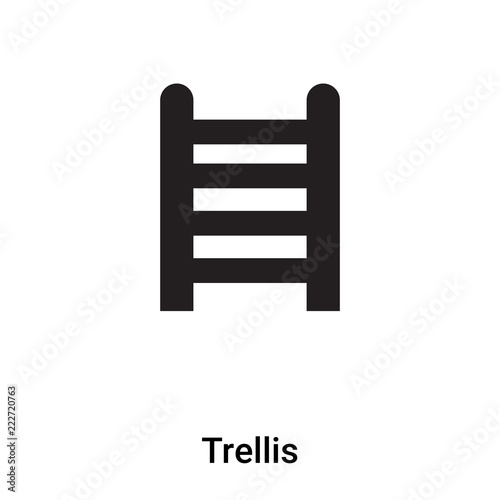Trellis icon vector isolated on white background, logo concept of Trellis sign on transparent background, black filled symbol