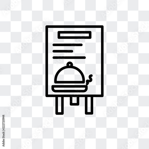 daily specials board icon isolated on transparent background. Modern and editable daily specials board icon. Simple icons vector illustration.