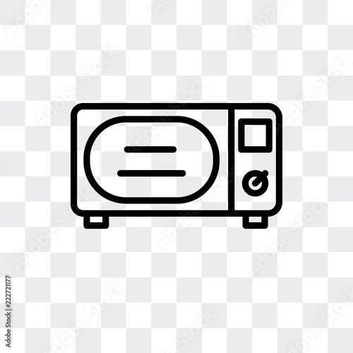 microwave oven icon isolated on transparent background. Modern and editable microwave oven icon. Simple icons vector illustration.