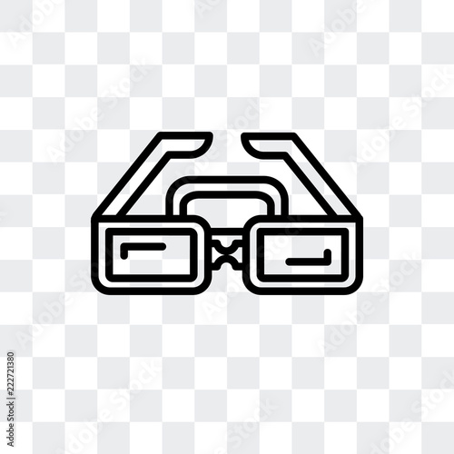 ar glasses icon isolated on transparent background. Modern and editable ar glasses icon. Simple icons vector illustration.