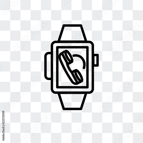 smartwatch icon isolated on transparent background. Modern and editable smartwatch icon. Simple icons vector illustration.