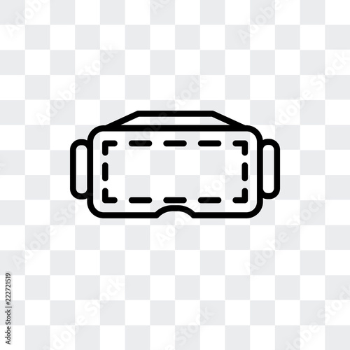 ar glasses icon isolated on transparent background. Modern and editable ar glasses icon. Simple icons vector illustration.