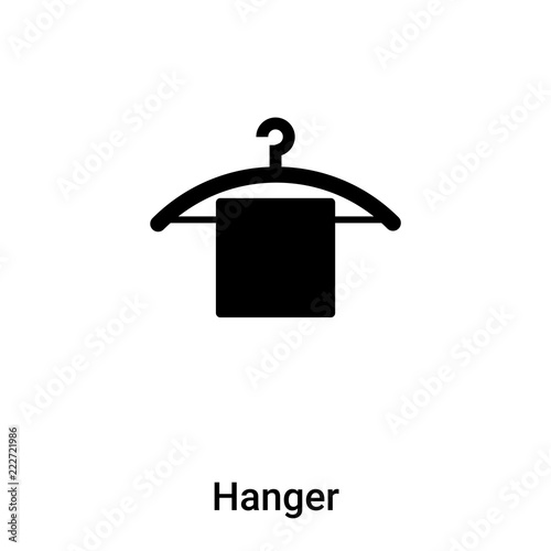 Hanger icon vector isolated on white background, logo concept of Hanger sign on transparent background, black filled symbol photo