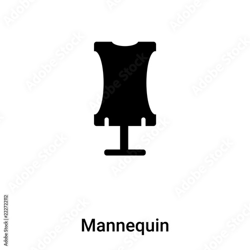 Mannequin icon vector isolated on white background, logo concept of Mannequin sign on transparent background, black filled symbol