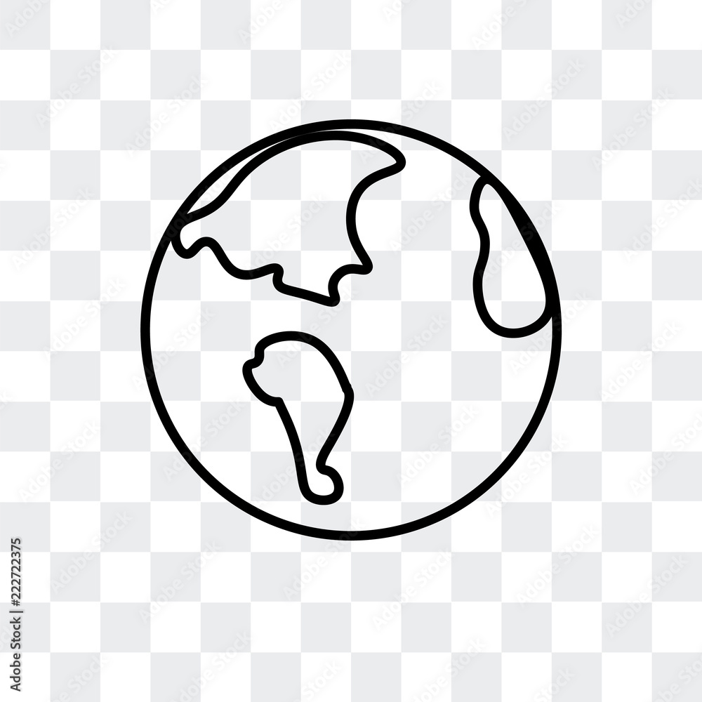 earth icon isolated on transparent background. Modern and editable ...