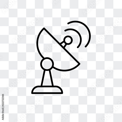 radar icon isolated on transparent background. Modern and editable radar icon. Simple icons vector illustration.