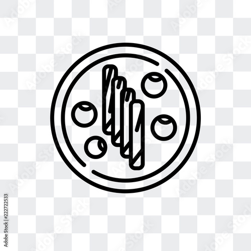 youtiao icon isolated on transparent background. Modern and editable youtiao icon. Simple icons vector illustration.