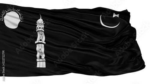 Liwa E Ahmadiyya Flag, Isolated On White Background, 3D Rendering photo