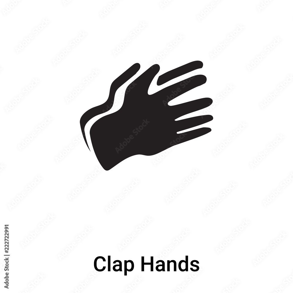 Clap Hands icon vector isolated on white background, logo concept of Clap Hands sign on transparent background, black filled symbol Clap Hands icon vector isolated on white background, logo concept of Clap Hands sign on transparent background, black filled symbol