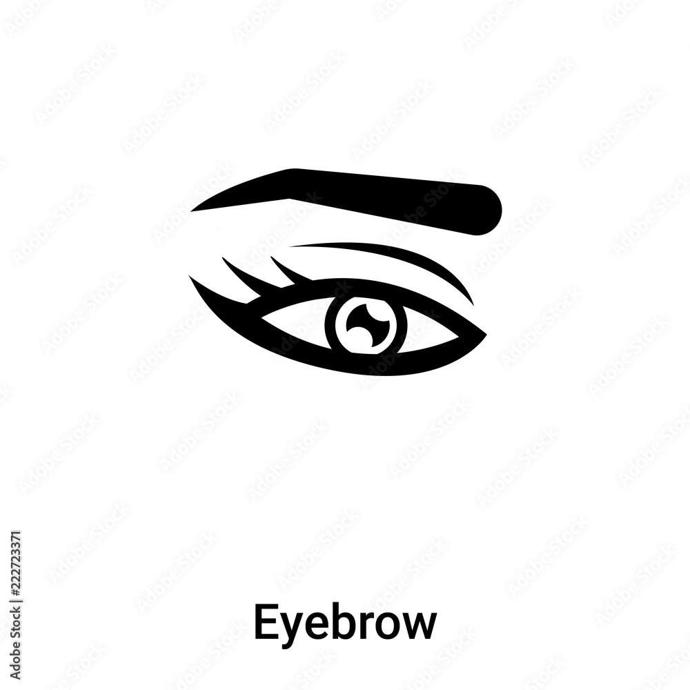 Eyebrow icon vector isolated on white background, logo concept of Eyebrow sign on transparent background, black filled symbol Eyebrow icon vector isolated on white background, logo concept of Eyebrow sign on transparent background, black filled symbol