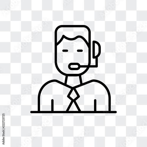commentator icon isolated on transparent background. Modern and editable commentator icon. Simple icons vector illustration.
