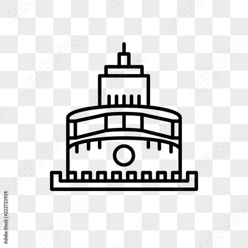 castle of the holy angel in rome icon isolated on transparent background. Modern and editable castle of the holy angel in rome icon. Simple icons vector illustration.